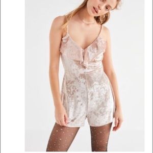 Urban Outfitters Velvet Tie Back Romper
